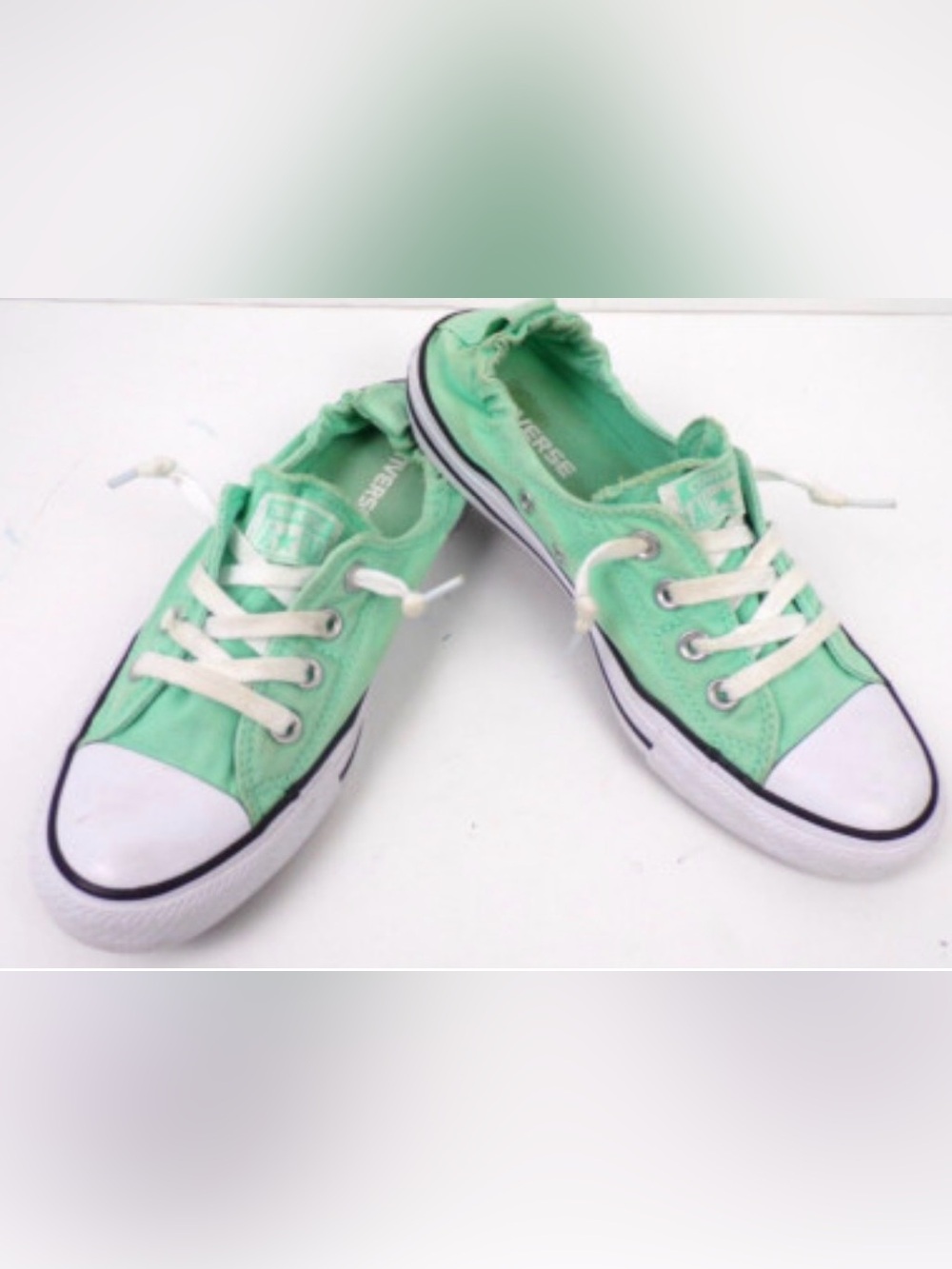 Converse Chuck Taylor All Star Shoreline Mint Green Slip-On Sneakers Size 9.5